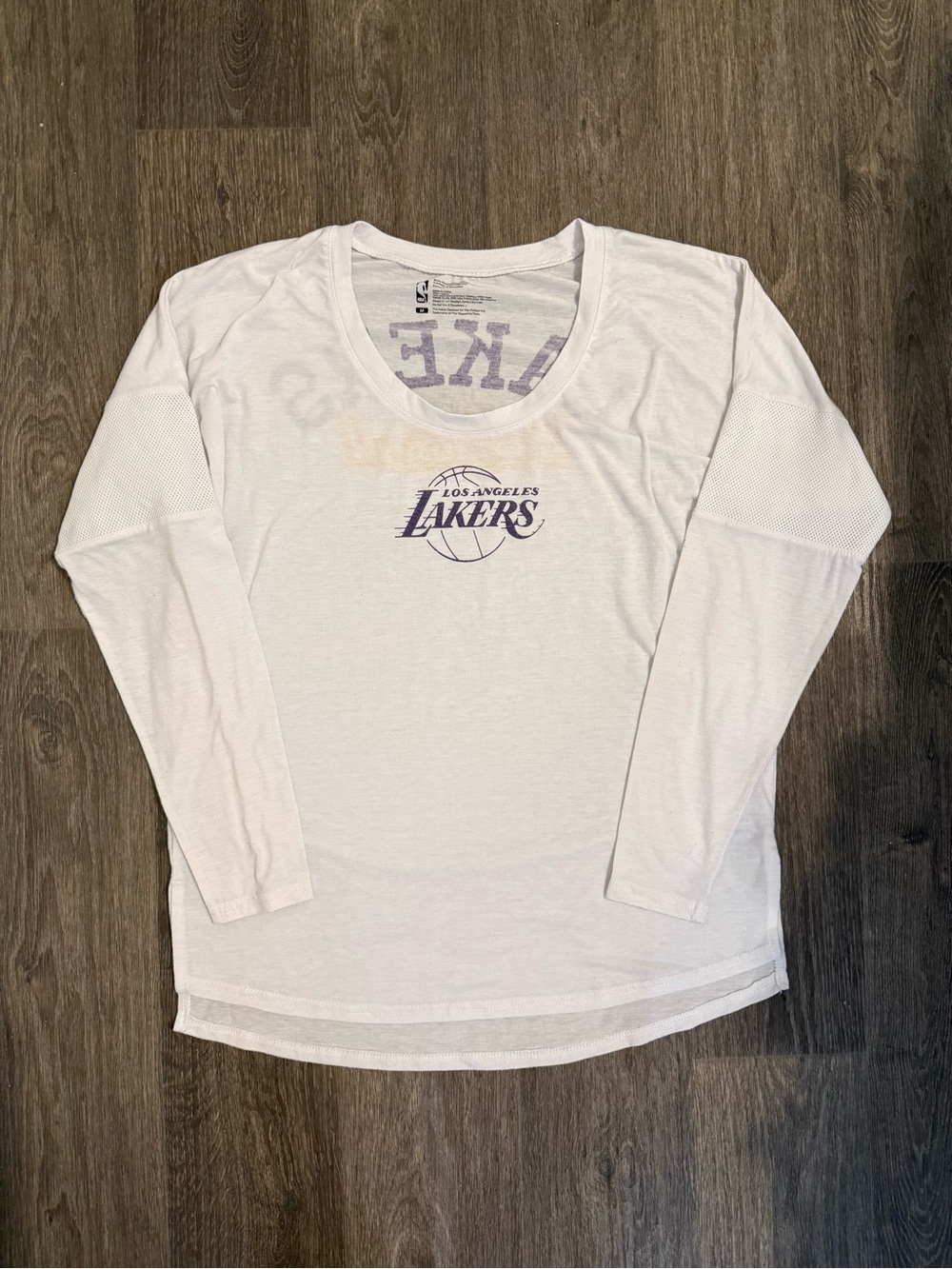 Women’s White Long-Sleeve Lakers Tee